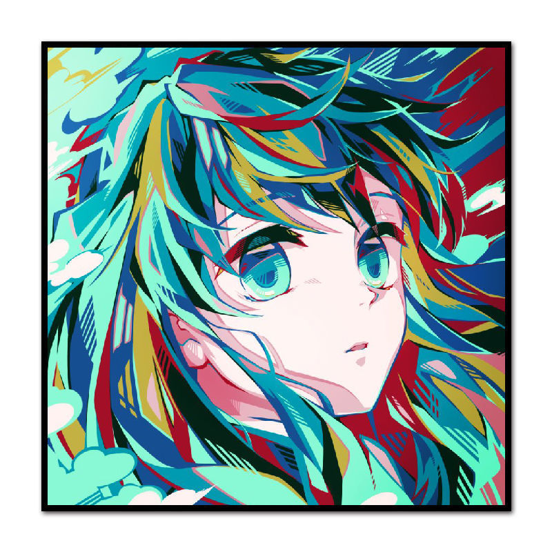 数字油絵 鬼滅の刃 時透 無一郎 ポップアート アニメ 30×30cm