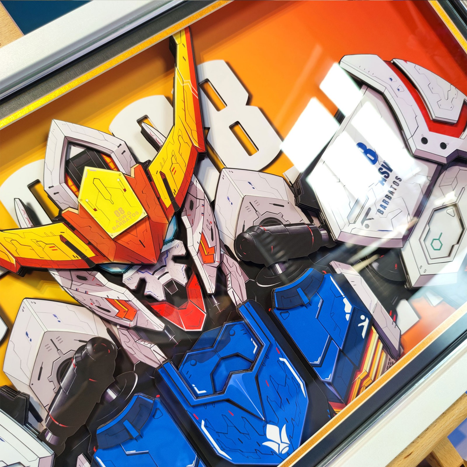 ガンダム バルバトス アートパネル 立体絵画 装飾画 3D 壁掛け インテリア おしゃれ 飾る 45×26cm[2]