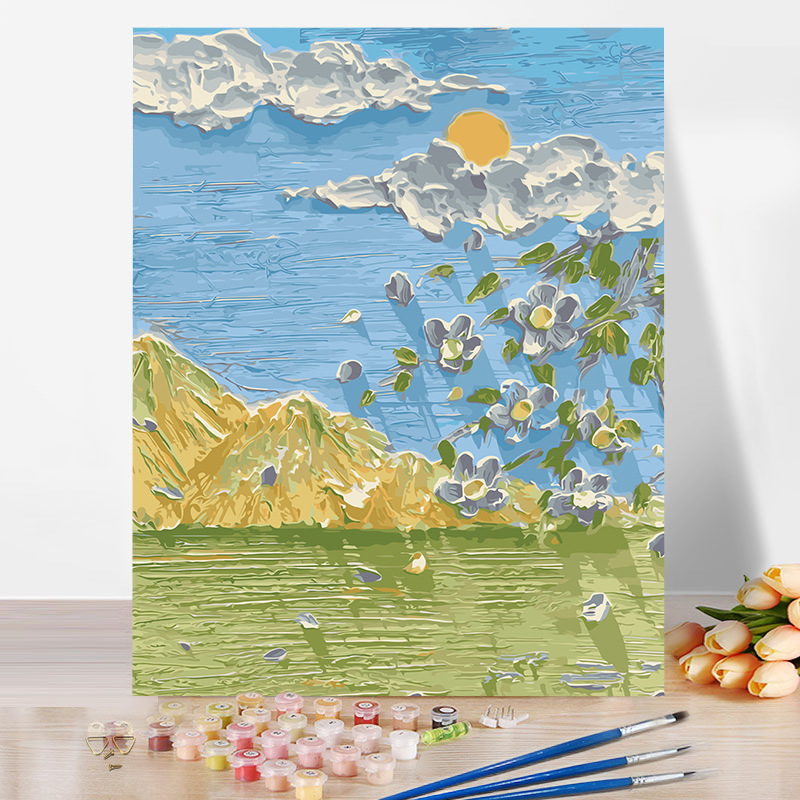 数字油絵 風景 きれい diy 30×40cm