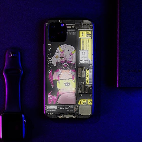 ゴシックインダストリアルクラブ 光るiphoneケース おしゃれ 黒 軽量 スマホケース 薄い 耐衝撃 アイフォンケース 全機種対応[4]